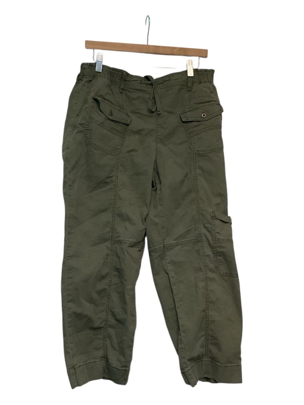 Olive Green Cargo Utility Pants - Picture 2 of 5